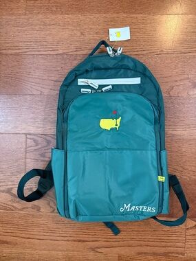2026 Masters Teal Green Backpack with Yellow Logo